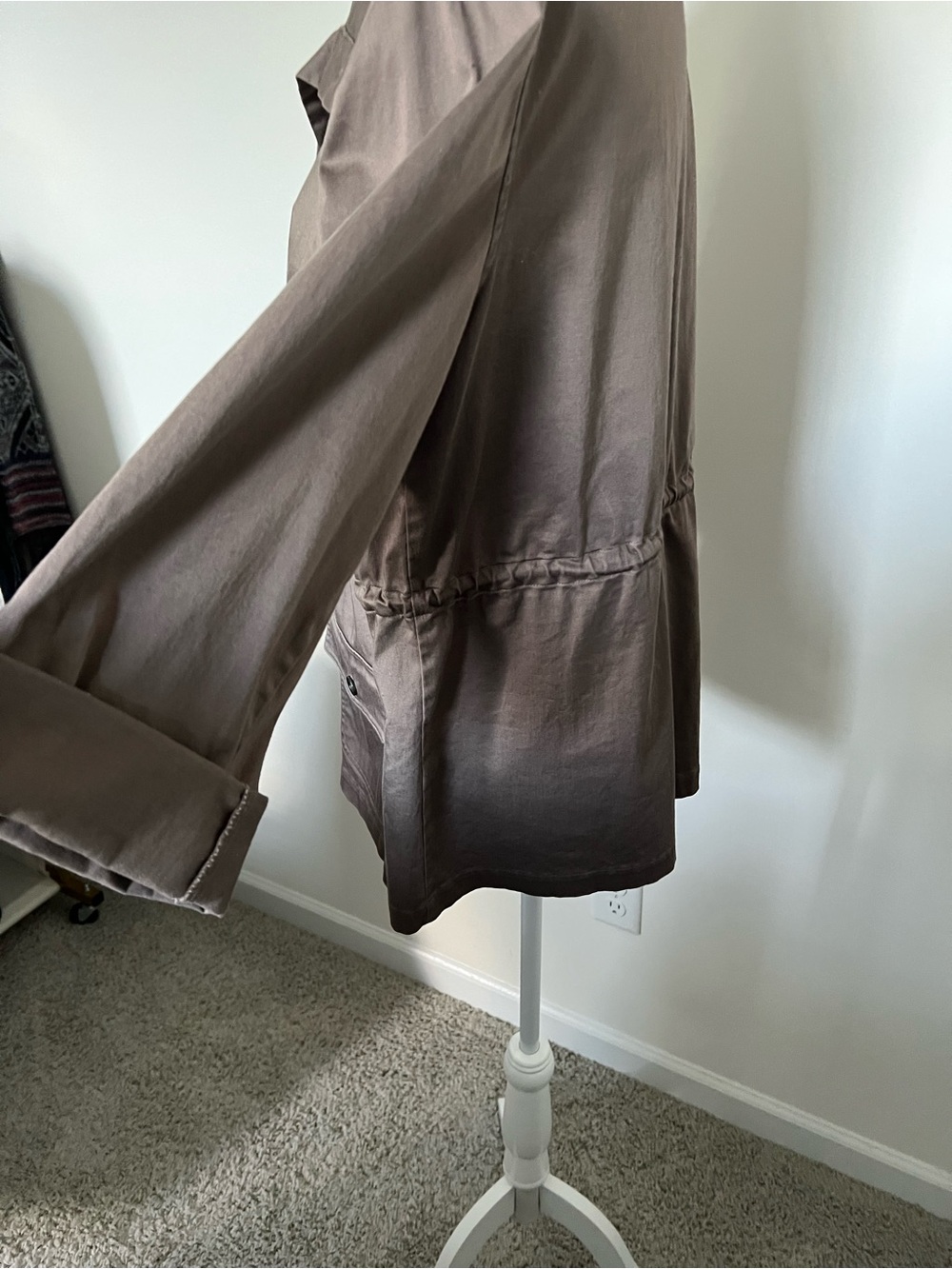 Chico's Brown Drawstring Utility Jacket - Picture 2 of 5